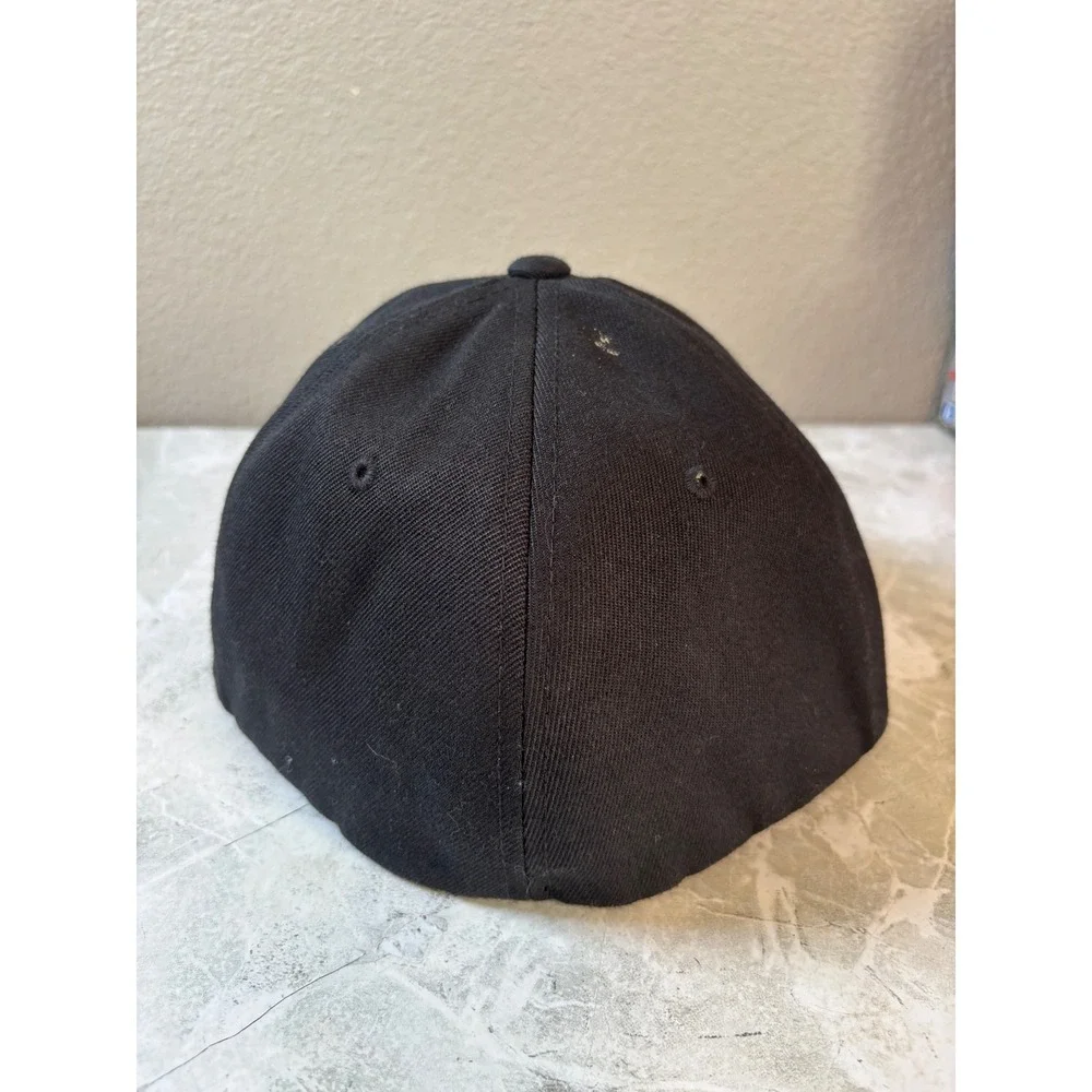 Metal Mulisha Flexfit Hat Black Red Embroidered Logo Skull Cap L-XL
